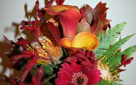 Flaming Shades Of Autumn Bouquet